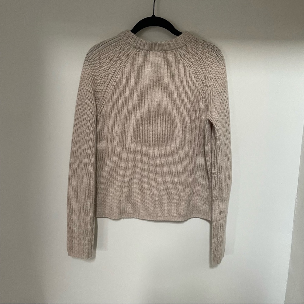 Jenni Kayne Fisherman 100% Cashmere Crewneck Sweater XS Oatmeal - Picture 6 of 6
